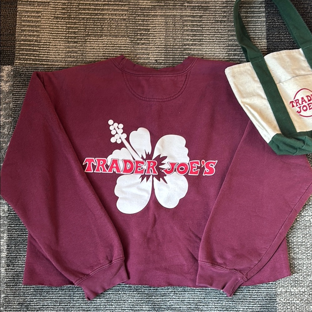 Crew🌺 Sweater - maroon LARGE